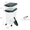 imageIRIS USA Remington Dog Food Storage Container 30 lbs 11 lbs Airtight Stackable Wheels Food Storage Treat Box 2Cup Scoop30 lbs  11 lbs