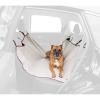 imageIRIS USA Large Dog Car Seat Hammock Cover WaterResistant and Easy Install Fits Standard Size Car Backseat Cover and Protects Against Dirt and Animal Hair for Pet Dog Cat GrayBeige
