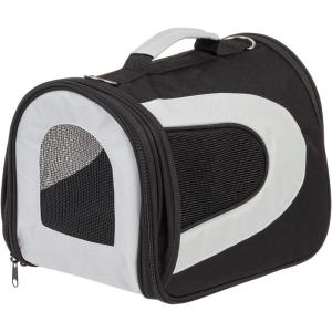 imageIRIS USA Large Soft Sided Carrier with Shoulder Strap Sturdy Collapsible Water Resistant Cat Dog Pet Carrier with Padded Bottom and Top Handle for Travel Road Trip BlackBlack