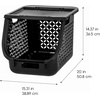 image:imageIRIS USA Plastic Laundry Basket 15 Bushel 50L Large Clothes Hamper with Ventilation Holes BuiltIn Handles amp Hip Hold Laundry Organizer for Bedroom Bathroom Dorm WhiteBlack