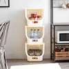 image:imageIRIS USA Plastic Laundry Basket 15 Bushel 50L Large Clothes Hamper with Ventilation Holes BuiltIn Handles amp Hip Hold Laundry Organizer for Bedroom Bathroom Dorm WhiteOff White