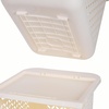image:imageIRIS USA Plastic Laundry Basket 15 Bushel 50L Large Clothes Hamper with Ventilation Holes BuiltIn Handles amp Hip Hold Laundry Organizer for Bedroom Bathroom Dorm WhiteOff White