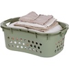 image:imageIRIS USA Plastic Laundry Basket 15 Bushel 50L Large Clothes Hamper with Ventilation Holes BuiltIn Handles amp Hip Hold Laundry Organizer for Bedroom Bathroom Dorm WhiteSage Green