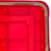 image:imageIRIS USA WeatherPro Light and Garland Holiday Decor Home Organizer with Light Reel Inserts Holiday Storage for Lights Garlands Decorations and Decorations with Seal Latching Lid 6 Pack ClearRed