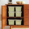 image:imageIRIS USA 2 Qt Craft Storage Bins with Lids 6Pack Made in USA Clip Box Small Tall Plastic Sensory Bin Tote Organizer Containers for Art Supplies Paper amp Office Stackable  ClearSeafoam BlueSage Green