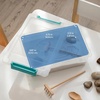 image:imageIRIS USA 2 Qt Craft Storage Bins with Lids 6Pack Made in USA Clip Box Small Tall Plastic Sensory Bin Tote Organizer Containers for Art Supplies Paper amp Office Stackable  ClearSeafoam BlueClearSeafoam Blue