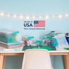 image:imageIRIS USA 2 Qt Craft Storage Bins with Lids 6Pack Made in USA Clip Box Small Tall Plastic Sensory Bin Tote Organizer Containers for Art Supplies Paper amp Office Stackable  ClearSeafoam BlueClearSeafoam Blue