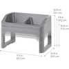 image:imageIRIS USA Elevated Dog Bowls Adjustable Stand Raised Feeding Station with Removable Double Food and Water Bowls Easy Clean Design Indoor Pet Feeding System for Small to Large Dogs GrayDog Feeding Station