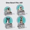 image:imageIRIS USA Elevated Dog Bowls Adjustable Stand Raised Feeding Station with Removable Double Food and Water Bowls Easy Clean Design Indoor Pet Feeding System for Small to Large Dogs GrayDog Feeding Station