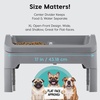 image:imageIRIS USA Elevated Dog Bowls Adjustable Stand Raised Feeding Station with Removable Double Food and Water Bowls Easy Clean Design Indoor Pet Feeding System for Small to Large Dogs GrayDog Feeding Station