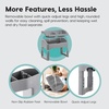 image:imageIRIS USA Elevated Dog Bowls Adjustable Stand Raised Feeding Station with Removable Double Food and Water Bowls Easy Clean Design Indoor Pet Feeding System for Small to Large Dogs GrayDog Feeding Station