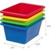 image:imageIRIS USA Plastic Storage Bins Containers Large 4 Pack Sensory Bin Craft Storage Craft Organizers and Storage Organizing Container for Home Office and School Supplies Stackable PastelPrimary