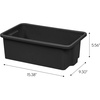 image:imageIRIS USA Plastic Storage Bins Containers Large 4 Pack Sensory Bin Craft Storage Craft Organizers and Storage Organizing Container for Home Office and School Supplies Stackable PastelBlack