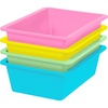 image:imageIRIS USA Plastic Storage Bins Containers Large 4 Pack Sensory Bin Craft Storage Craft Organizers and Storage Organizing Container for Home Office and School Supplies Stackable PastelPastel