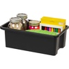 image:imageIRIS USA Plastic Storage Bins Containers Large 4 Pack Sensory Bin Craft Storage Craft Organizers and Storage Organizing Container for Home Office and School Supplies Stackable PastelBlack