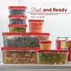 image:imageIRIS USA 16 PC Plastic Food Storage Containers With Lids  8 Containers amp 8 Lids To Go Meal Prep Leftovers Office Lunch Potluck Food Storage Microwave Dishwasher amp Freezer Safe BPAFreeClearRed