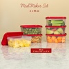 image:imageIRIS USA 16 PC Plastic Food Storage Containers With Lids  8 Containers amp 8 Lids To Go Meal Prep Leftovers Office Lunch Potluck Food Storage Microwave Dishwasher amp Freezer Safe BPAFreeClearRed