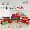 image:imageIRIS USA 16 PC Plastic Food Storage Containers With Lids  8 Containers amp 8 Lids To Go Meal Prep Leftovers Office Lunch Potluck Food Storage Microwave Dishwasher amp Freezer Safe BPAFreeClearRed