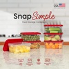 image:imageIRIS USA 16 PC Plastic Food Storage Containers With Lids  8 Containers amp 8 Lids To Go Meal Prep Leftovers Office Lunch Potluck Food Storage Microwave Dishwasher amp Freezer Safe BPAFreeClearRed