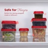 image:imageIRIS USA 16 PC Plastic Food Storage Containers With Lids  8 Containers amp 8 Lids To Go Meal Prep Leftovers Office Lunch Potluck Food Storage Microwave Dishwasher amp Freezer Safe BPAFreeClearRed