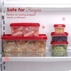 image:imageIRIS USA 16 PC Plastic Food Storage Containers With Lids  8 Containers amp 8 Lids To Go Meal Prep Leftovers Office Lunch Potluck Food Storage Microwave Dishwasher amp Freezer Safe BPAFreeClearRed
