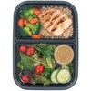 image:imageIRIS USA Meal Prep Containers 36oz  50 Pack 100Piece 2Compartment Reusable Food Storage Containers with Lids Plastic Kitchen Food Prep To Go Lunch Box Microwave Freezer Dishwasher Safe Black36 Oz  2 comp