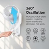 image:imageIRIS USA WOOZOO Air Circulator Wall Mount Fan with Remote 360 Oscillation 3 Speeds 414 sqft Coverage Quiet 30dB Motor Adjustable Tilt for Bedroom Living Room Office Dorm WhiteWhite