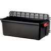 image:imageIRIS USA 12 Gallon Lockable Storage Totes with Lids 4 Pack  Gray HeavyDuty Durable Stackable Containers Large Garage Organizing Bins Moving Tubs Rugged Sturdy Equipment Utility Tool BoxDark Gray