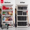 image:imageIRIS USA 12 Gallon Lockable Storage Totes with Lids 4 Pack  Gray HeavyDuty Durable Stackable Containers Large Garage Organizing Bins Moving Tubs Rugged Sturdy Equipment Utility Tool BoxBlack
