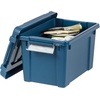 image:imageIRIS USA 12 Gallon Lockable Storage Totes with Lids 4 Pack  Gray HeavyDuty Durable Stackable Containers Large Garage Organizing Bins Moving Tubs Rugged Sturdy Equipment Utility Tool BoxNavy