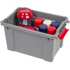 image:imageIRIS USA 12 Gallon Lockable Storage Totes with Lids 4 Pack  Gray HeavyDuty Durable Stackable Containers Large Garage Organizing Bins Moving Tubs Rugged Sturdy Equipment Utility Tool BoxGray