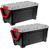 image:imageIRIS USA 12 Gallon Lockable Storage Totes with Lids 4 Pack  Gray HeavyDuty Durable Stackable Containers Large Garage Organizing Bins Moving Tubs Rugged Sturdy Equipment Utility Tool BoxDark Gray