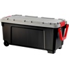 image:imageIRIS USA 12 Gallon Lockable Storage Totes with Lids 4 Pack  Gray HeavyDuty Durable Stackable Containers Large Garage Organizing Bins Moving Tubs Rugged Sturdy Equipment Utility Tool BoxDark Gray