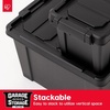 image:imageIRIS USA 12 Gallon Lockable Storage Totes with Lids 4 Pack  Gray HeavyDuty Durable Stackable Containers Large Garage Organizing Bins Moving Tubs Rugged Sturdy Equipment Utility Tool BoxBlack