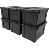 image:imageIRIS USA 12 Gallon Lockable Storage Totes with Lids 4 Pack  Gray HeavyDuty Durable Stackable Containers Large Garage Organizing Bins Moving Tubs Rugged Sturdy Equipment Utility Tool BoxBlack