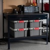 image:imageIRIS USA 12 Gallon Lockable Storage Totes with Lids 4 Pack  Gray HeavyDuty Durable Stackable Containers Large Garage Organizing Bins Moving Tubs Rugged Sturdy Equipment Utility Tool BoxGray