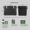 image:imageIRIS USA 12 Gallon Lockable Storage Totes with Lids 4 Pack  Gray HeavyDuty Durable Stackable Containers Large Garage Organizing Bins Moving Tubs Rugged Sturdy Equipment Utility Tool BoxDark Gray