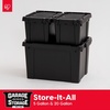image:imageIRIS USA 12 Gallon Lockable Storage Totes with Lids 4 Pack  Gray HeavyDuty Durable Stackable Containers Large Garage Organizing Bins Moving Tubs Rugged Sturdy Equipment Utility Tool BoxBlack