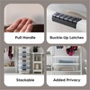 image:imageIRIS USA 12 Pack 13 Quart Storage Bin Stackable Containers with Lids  Plastic Organizer Totes for Shoes or Closet Shelves Pearl13 Qt