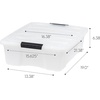 image:imageIRIS USA 12 Pack Plastic Storage Box with Latching Lids 27 Quart Pearl  Clear Stackable Container Totes with Secure Pull Handle for Discreet Home or Office Organization
