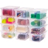 image:imageIRIS USA 12 Qt Plastic Storage Container Bin with Secure Lid and Latching Buckles 12 Pack  Clear Durable Stackable Nestable Organizing Tote Tub Box Toy General Organization SmallSmall Qt  38 Pack Bundle