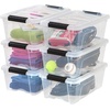 image:imageIRIS USA 12 Qt Plastic Storage Container Bin with Secure Lid and Latching Buckles 12 Pack  Clear Durable Stackable Nestable Organizing Tote Tub Box Toy General Organization SmallSmall Qt  38 Pack Bundle