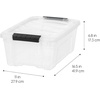 image:imageIRIS USA 12 Qt Plastic Storage Container Bin with Secure Lid and Latching Buckles 12 Pack  Clear Durable Stackable Nestable Organizing Tote Tub Box Toy General Organization SmallSmall Qt  38 Pack Bundle