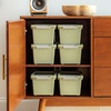 image:imageIRIS USA 2 Qt Craft Storage Bins with Lids 6Pack Made in USA Clip Box Small Plastic Sensory Bin Tote Organizer Containers for Art Supplies Paper amp Office Stackable  ClearBlackSage Green