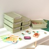 image:imageIRIS USA 2 Qt Craft Storage Bins with Lids 6Pack Made in USA Clip Box Small Plastic Sensory Bin Tote Organizer Containers for Art Supplies Paper amp Office Stackable  ClearBlackSage Green