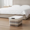 image:imageIRIS USA 72 Qt Stackable Plastic Storage Bins with Lids 4 Pack  BPAFree Made in USA  SeeThrough Organizing Solution Latches Durable Nestable Containers Secure Pull Handle  ClearWhite8 Pack
