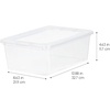 image:imageIRIS USA 8Pack Plastic Storage Bins with Lids 7 Quart Clear Stackable Small Storage Containers Latching Organizer Tote for Pantry Classroom Closet Crafts Hobby Office amp Home OrganizationClear