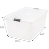image:imageIRIS USA 8Pack Plastic Storage Bins with Lids 7 Quart Clear Stackable Small Storage Containers Latching Organizer Tote for Pantry Classroom Closet Crafts Hobby Office amp Home OrganizationBlack