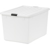image:imageIRIS USA 8Pack Plastic Storage Bins with Lids 7 Quart Clear Stackable Small Storage Containers Latching Organizer Tote for Pantry Classroom Closet Crafts Hobby Office amp Home OrganizationClear