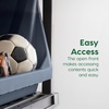 image:imageIRIS USA Open Front Storage Bins Jumbo Heavy Duty Garage Storage Stackable Storage Bins Tools Hardware Hose Household Product Sporting Goods Interlocked Secure Stacking 3 Pack Dark GrayJumbo  3 Pack